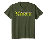 Shrek Classic Movie Logo Maglietta, Bambini, Oliva, 2 Anni