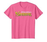 Shrek Classic Movie Logo Maglietta, Bambini, Rosa mélange, 6 Anni