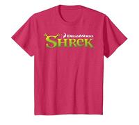 Shrek Classic Movie Logo Maglietta, Bambini, Rosso mélange, 4 Anni