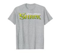 Shrek Classic Movie Logo Maglietta, Uomo, Grigio Melange, 4XL