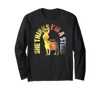 Shrek Donkey She Thinks Im A Steed Maglia a Manica