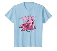Shrek Dragon Fiery Female Maglietta, Bambini, Celeste, 4 Anni