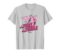 Shrek Dragon Fiery Female Maglietta, Uomo, Argento, S