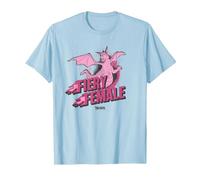 Shrek Dragon Fiery Female Maglietta, Uomo, Celeste, S