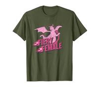 Shrek Dragon Fiery Female Maglietta, Uomo, Oliva, L