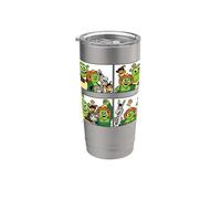 Shrek Emoji Character Panel All Over Print Bicchiere termico in acciaio inox doppia parete