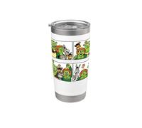 Shrek Emoji Character Panel All Over Print Bicchiere termico in acciaio inox doppia parete