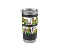 Shrek Emoji Character Panel All Over Print Bicchiere termico in acciaio inox doppia parete