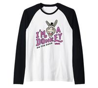 Shrek Emoji Donkey On The Edge Maglia con Maniche Raglan
