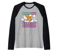 Shrek Emoji Not My Gumdrop Buttons Maglia con Maniche Raglan
