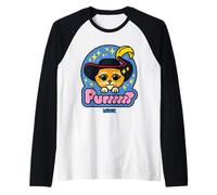Shrek Emoji Style Puss in Boots Purr Maglia con Maniche Raglan