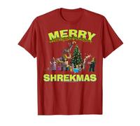 Shrek Group Shot Friends Merry Shrekmas Bold Holiday Text Maglietta