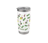 Shrek HO HO HO All Over Print Christmas Pattern Bicchiere termico in acciaio inox doppia parete