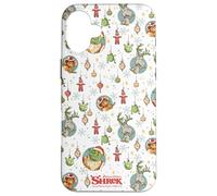 Shrek Holiday Pattern Characters Ornaments AOP Custodia per iPhone 16 Plus