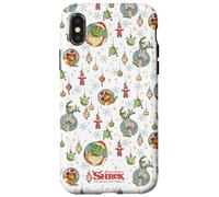 Shrek Holiday Pattern Characters Ornaments AOP Custodia per iPhone X/XS