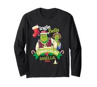 Shrek Jingle Bells Christmas Smells Shrek And Fiona Maglia a Manica