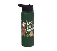 Shrek Let It Snow Holiday Gingy Stainless Steel Insulated Water Bottle