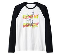 Shrek Living My Best Life Donkey Maglia con Maniche Raglan