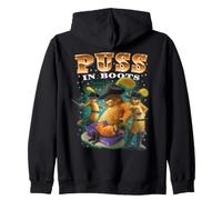 Shrek Puss in Boots 90s Collage Retro Felpa con Cappuccio