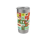 Shrek Shrekmas All Over Print Holiday Pattern Bicchiere termico in acciaio inox doppia parete