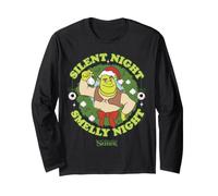 Shrek Silent Night Smelly Night Funny Holiday Maglia a Manica