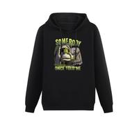 Shrek Somebody Once Told Me Fat Ogre Cartoon Movie Myers Monster Hoodies Long Sleeve Pullover Loose Hoody Sweatershirt M