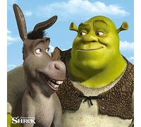 Shrek Stampa su Tela con Asino, 40 x 40 cm, Poliestere, Multicolore, 40x40x3.2 cm
