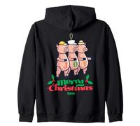Shrek Three Little Pigs Merry Christmas Felpa con Cappuccio