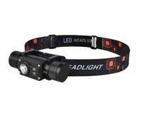 SHRGOMPIT Faro Anteriore di Tipo C LED con oscuramento, Torcia Frontale, Funzione di Memoria, Luce Flash(5840)