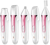 SHRGOMPIT Il set di epilatori elettrici 5 in 1 include un dispositivo di rasatura per parti private, un coltello pubico per le ascelle, un per tagliare le sopracciglia - depilazione precisa