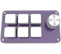 SHRGOMPIT Mini tastiera USB a 6 tasti - Tastiera da gioco meccanica programmabile multifunzionale con manopola, Plug and Play for ufficio, giochi, musica, media, controllo industriale