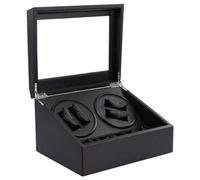 SHRGOMPIT Orologio meccanico Shaker in fibra di carbonio nero automatico 4+6 Scatola del contatore elettrico motore avvolgitore