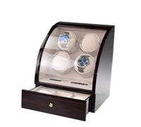 SHRGOMPIT Quad Winder, scatola for orologi meccanici automatici Shaker, controllo avanzato e motore silenzioso, display touch digitale LCD, 3 contenitori gioielli