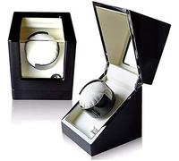 SHRGOMPIT Scatola carica orologi automatica con meccanismo a scuotimento, motore silenzioso con 5 modalità, scatola espositiva for riporre orologi in pelle PU