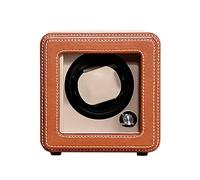 SHRGOMPIT Scatola porta orologi in pelle marrone, orologio meccanico a carica automatica, con meccanismo 5 marce, antipolvere