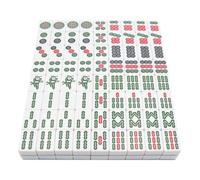 SHRGOMPIT Set di Mahjong cinese autentico cinese senza codice numerico, tessere alte 0,8", set di giochi Mah-Jong portatile da viaggio Majhong for feste in casa e in famiglia