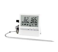 SHRGOMPIT Sonde for carne Termometro for forno da cucina - Termometro digitale for barbecue con illuminazione for grigliare e affumicare la carne, bianco