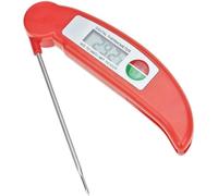 SHRGOMPIT Termometro da cucina a sonda rossa, termometro digitale per barbecue, elettronico per alimenti, carne pieghevole
