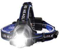SHRGOMPIT Torce Frontali a LED, Torcia Frontale con Zoom, Lampada Frontale a Batteria for Pesca e Caccia