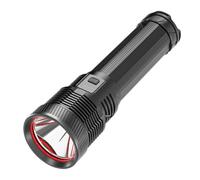 SHRGOMPIT Torcia LED ad Alta Potenza, Impermeabile all'Esterno IPX5, dimmerabile Continuo ad Alta luminosità, Display Elettrico OLED P70, Torcia Tattica con stoppino for Campeggio e Emergenza
