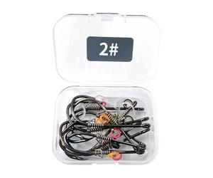 Shrimp Hooks - Surf Fishing Gear, Heavy-Duty Saltwater Forged Offset Worm Terminal-Free-Concept, Ultra- Chemically Sharpened Needle Point Fastener | Rigging Shank Presentation Equipment For Surf