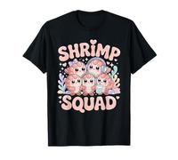Shrimp Squad Carino Kawaii Cartoon Sea Ocean Friends Maglietta