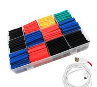 Shrink Wrap Tubing, 850 Piece Assorted Cable Wire Sleeves, 7.87x5.31x1.57 Inches, Electrical Insulation Protection, Compact Heat-Shrink Tubes for Professionals Enthusiasts Adults Cable Management
