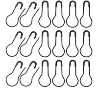 SHRJ 1000 spille di sicurezza in metallo, a forma di pera, 2,3 cm, per abbigliamento, maglieria, cucito, accessori (nero)