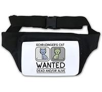 Shrodinger's Cat Wanted Dead and Or Alive - Marsupio divertente, colore: Bianco
