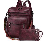 Shrrie Zaino per le donne moda in pelle Zaino, Borsa Designer Zaino da viaggio Borsa a spalla convertibile con