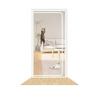 SHRRL D-ML121244 - Zanzariera per porta di dimensioni 116 x 238 cm, spessa, per soggiorno, camera da letto, cucina, terrazza, cane, gatto, antigraffio, con chiusura lampo