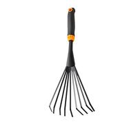 Shrub Rake Tool - Heavy Duty Metal Tines, Handheld Lawn Grass Rake, Ergonomic Garden Cleaning Tool Removal Leaves Thatch Debris Collector Multi Yard Work Equipment For Flower Bed Courtyard Dri