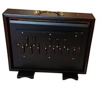 Shruti Box, Surpeti - Scatola di derivazione classica in legno di teak, 440 Hz, con 13 fermi a lunga durata, colore: Nero
