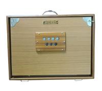Shrutibox TATTVA "Calcutta" - Medium - Made by M.K. Sardar, acuto extra lungo, C-C 13 stops, 440 Hz, legno di teak, PRIMEVERSAND, Yoga, Mantra, Shruti Box